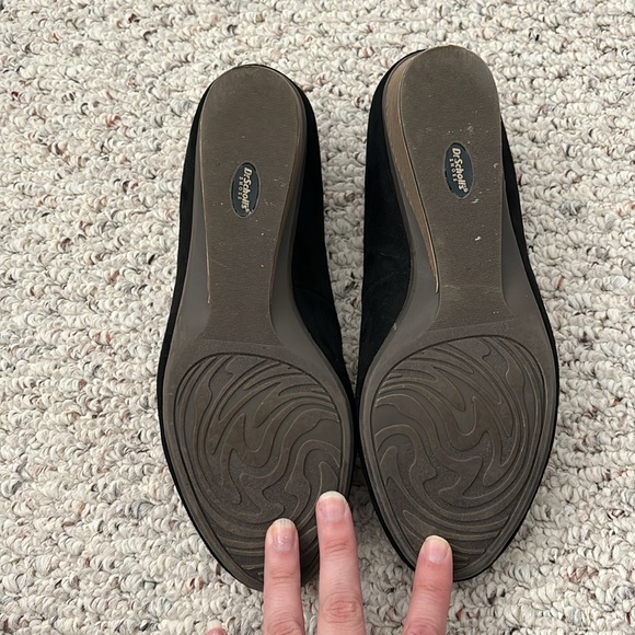 Dr Scholl’s black suede wedge heels size 10 excellent condition - Picture 4 of 4